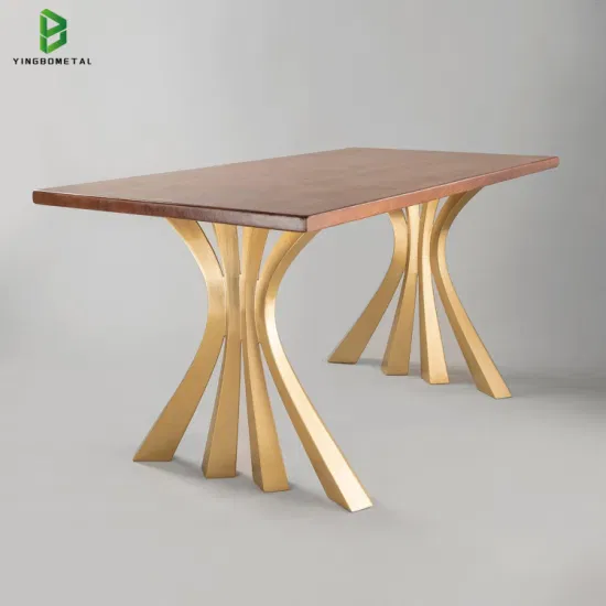 Base per tavolo a croce industriale resistente per piani in vetro Base per tavolo in marmo